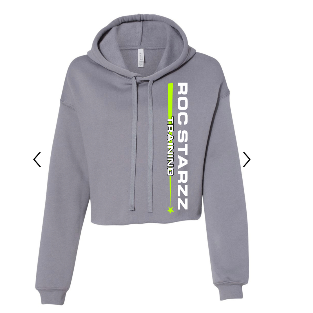 Cropped Fleece Grey Hoodie