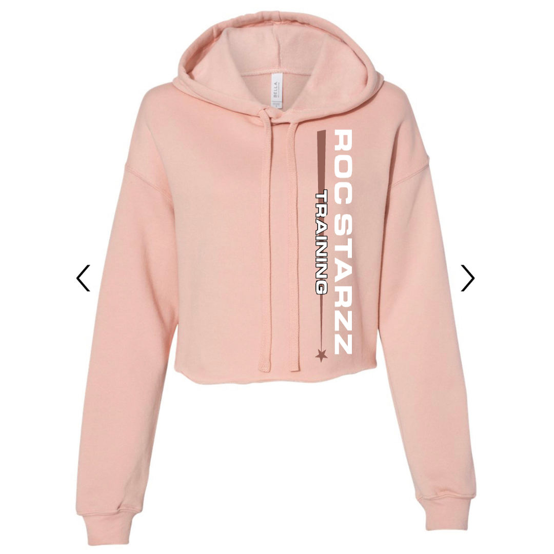Cropped Fleece Pink Hoodie